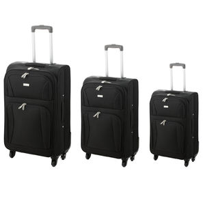 Set de 3 valises mauve Noir