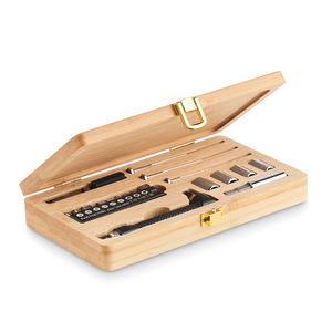 Set d'outils personnalisable pratiques dans un coffret en bambou|GALLAWAY Wood