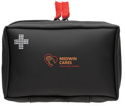 Set premiers secours PU nubuck recyclé RCS personnalisé Noir