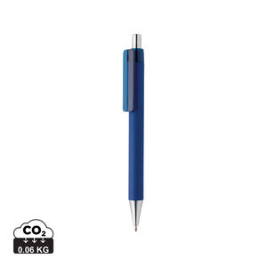 Stylo finition gomme publicitaire | X8 Bleu marine