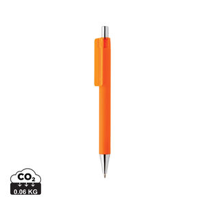 Stylo finition gomme publicitaire | X8 Orange