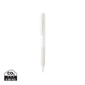 Stylo avec grip silicone publicitaire | X9 Blanc