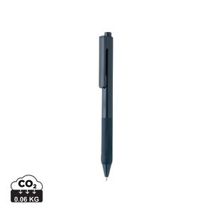 Stylo avec grip silicone publicitaire | X9 Bleu marine