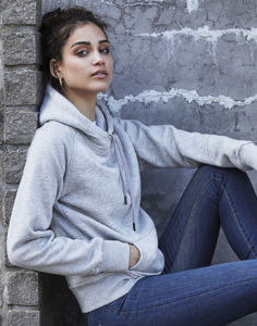 Sweat personnalisé | Hooded F Heather Grey