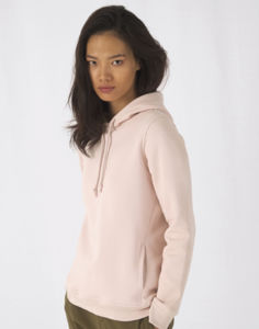 Sweat personnalisé | Organic Hooded F Soft rose