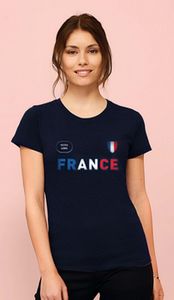 T shirt femme personnalisable coton | France supporter | KelCom 1