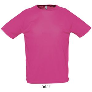 T-shirt de sport personnalisé | Sporty M Rose fluo