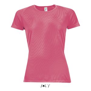 T-shirt de sport publicitaire | Sporty F Corail fluo