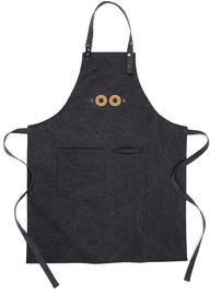 Tablier toile recyclée GRS Tome entreprise Noir