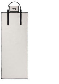 Tapis de plage toile recyclée AWARE™ Volonne personnalisable Blanc cassé