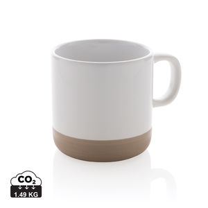 Tasse céramique émaillée 360 ml publicitaire Blanc