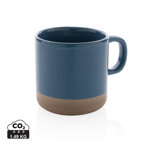 Tasse céramique émaillée 360 ml publicitaire Bleu