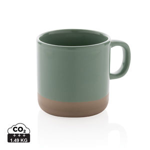 Tasse céramique émaillée 360 ml publicitaire Vert