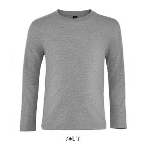 Tee-shirt publicitaire | Imperial LSL E Gris chiné