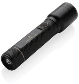 Torche robuste USB alu recyclé RCS personnalisable Noir