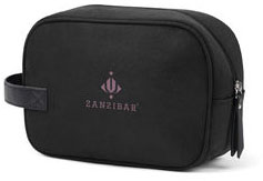 Trousse de toilette polyester recyclé RCS Marlow personnalisée Noir