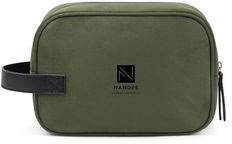 Trousse de toilette polyester recyclé RCS Marlow personnalisée Vert