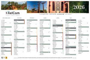 Calendrier personnalisé | Voyages 2